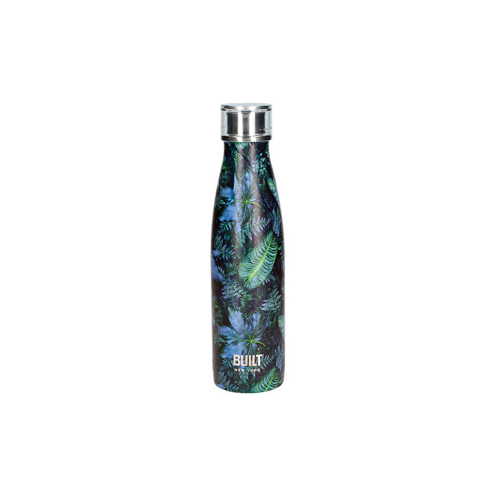 Built 500ml Double Walled Stainless Steel Water Bottle Dark Tropics