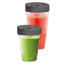 Magimix BlendCups: 400ml & 700ml Travel Cups for Le Blender & Power Blender with Secure Lids