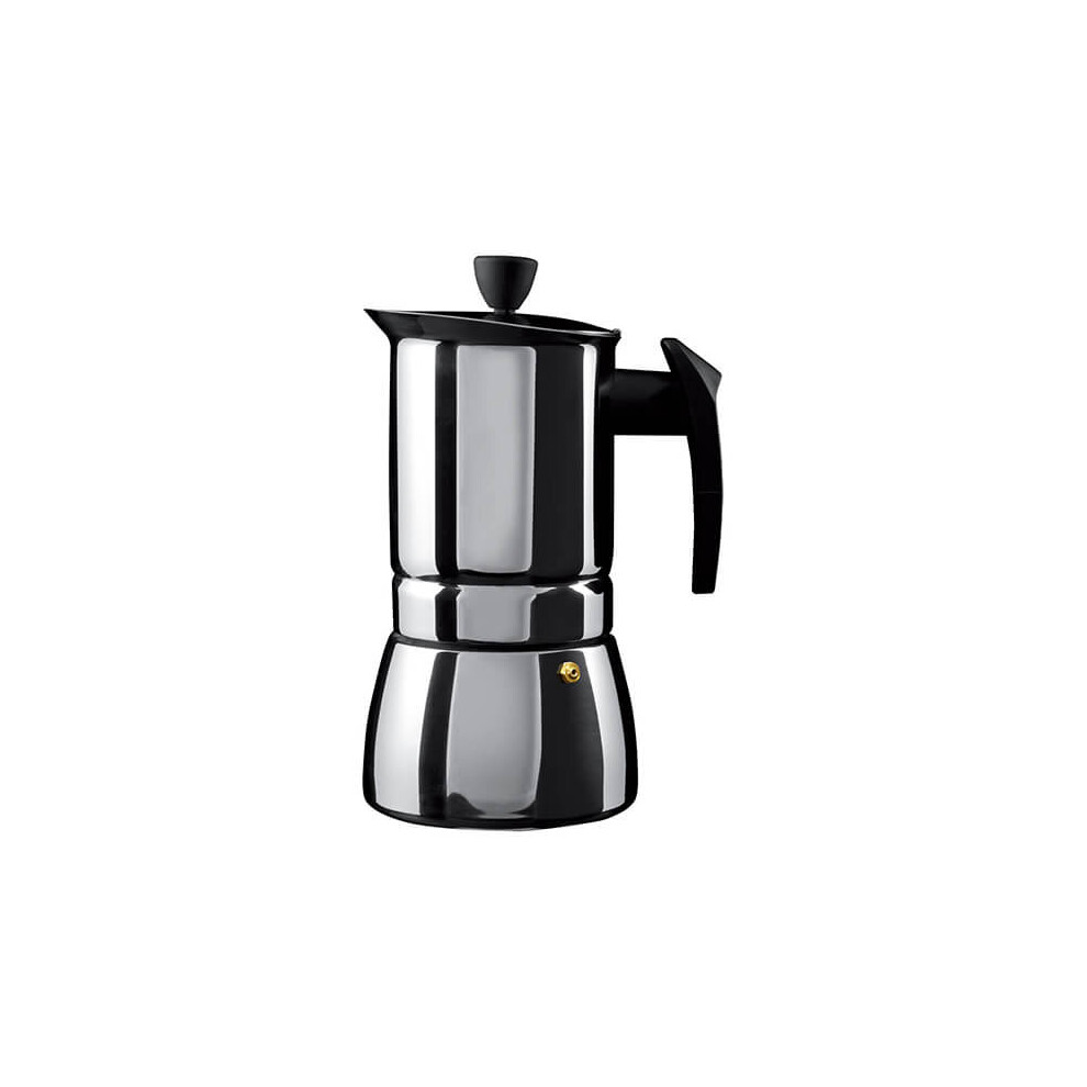 Grunwerg 4 Cup Cafe Ole Espresso Maker Induction Stainless Steel