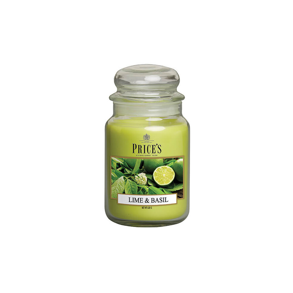 Price ?s Lime & Basil Scented Candle 630g