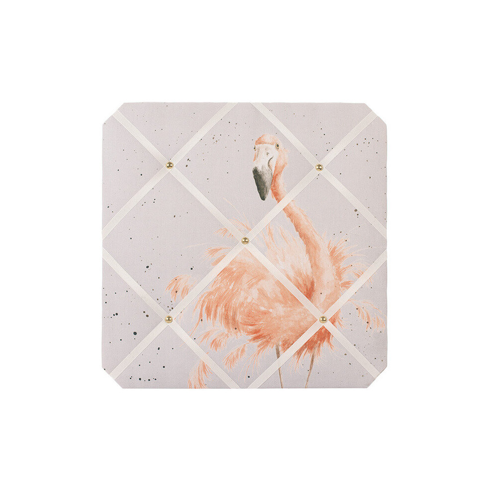 Wrendale Memo Board Pretty In Pink Flamingo 40 x 40 cm Designs