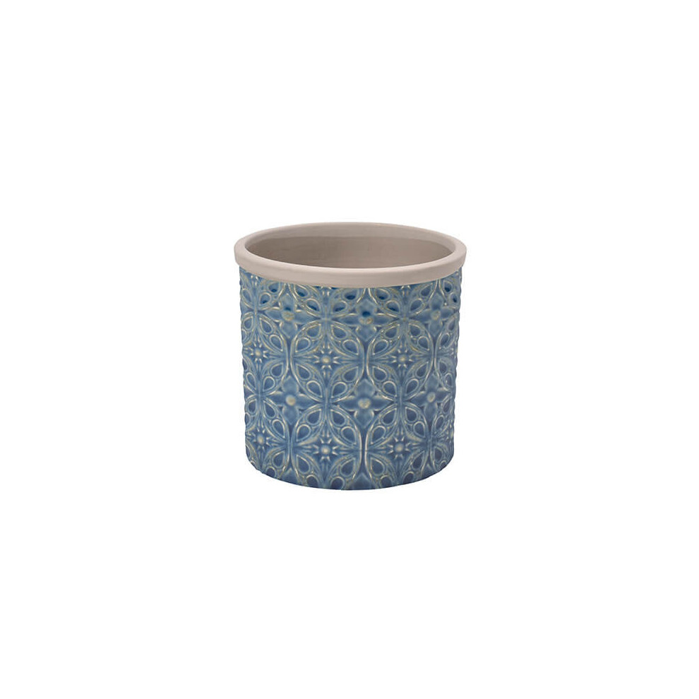 Burgon & Ball Glazed Pot Porto Small Dark/Blue