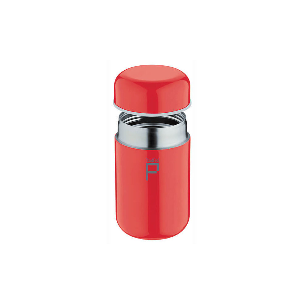 Pioneer Stainless Steel Vacuum Insulated Leak-Proof Food Pod Capsule Flask 6 Hours Hot 24 Hours Cold, Red, 400 ml