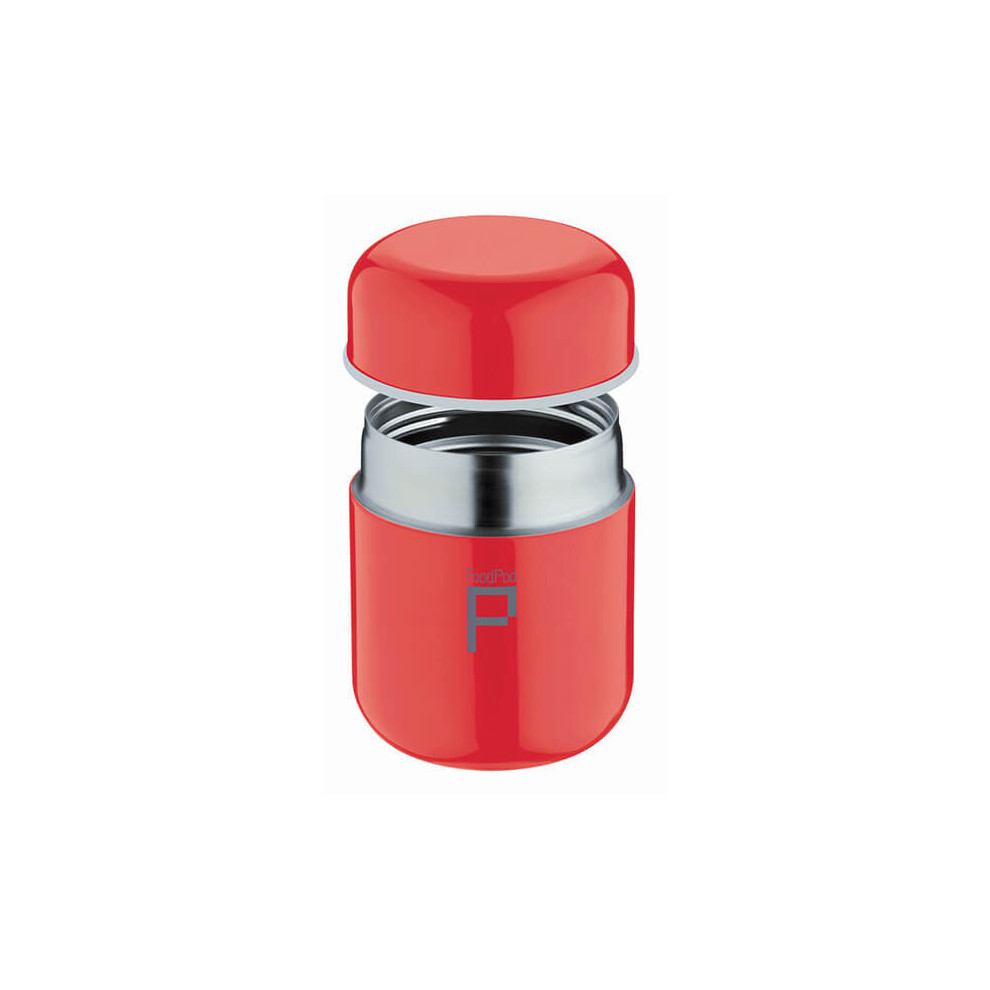 Pioneer Stainless Steel Vacuum Insulated Leak-Proof Food Pod Capsule Flask 6 Hours Hot 24 Hours Cold, Red, 280 ml