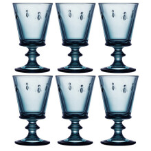 La Rochere Bee Blue Wine Glass 240ml Set Of 6