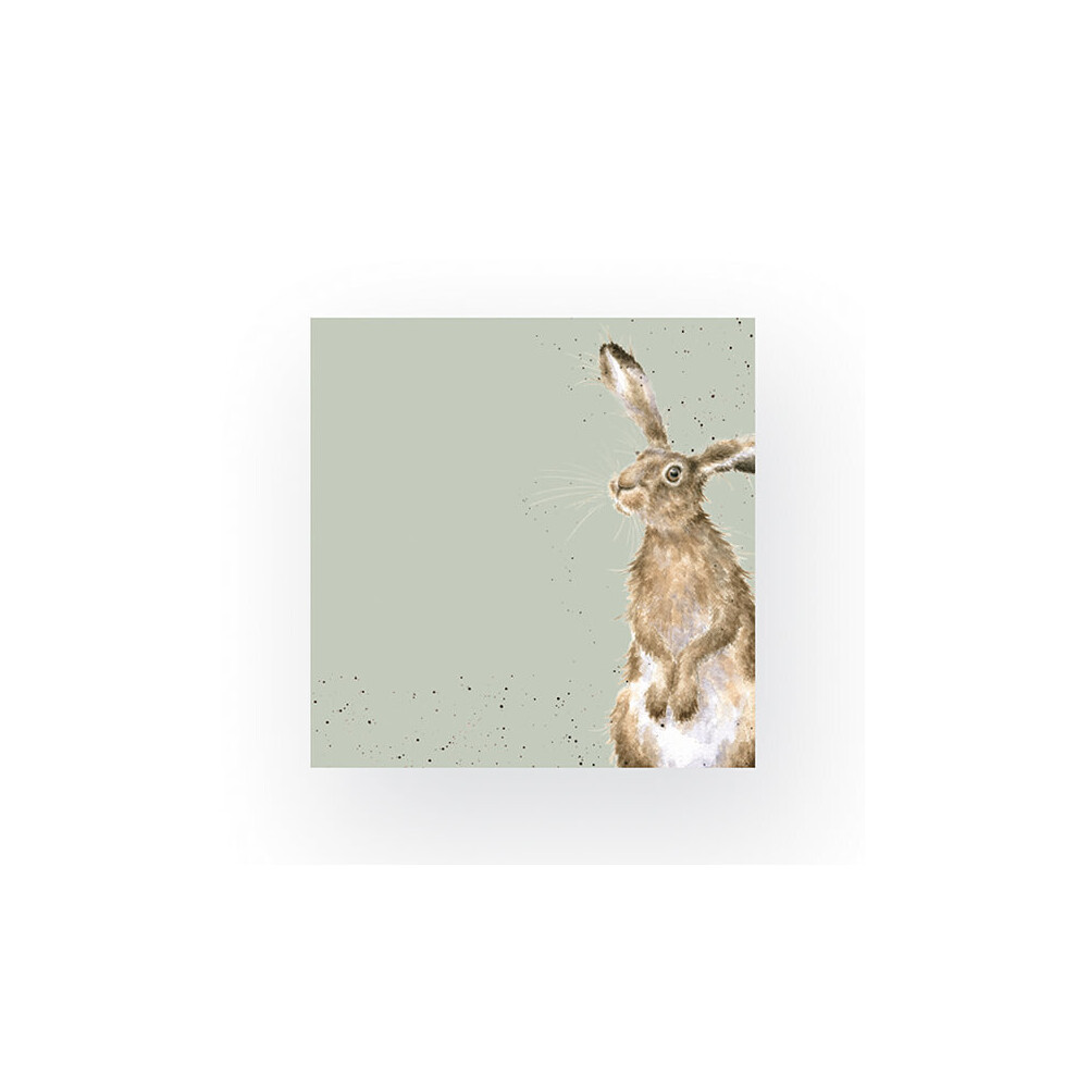 Wrendale Designs Pack Of 20 Lunch Size 'The Hare And The Bee' Hare Napkins