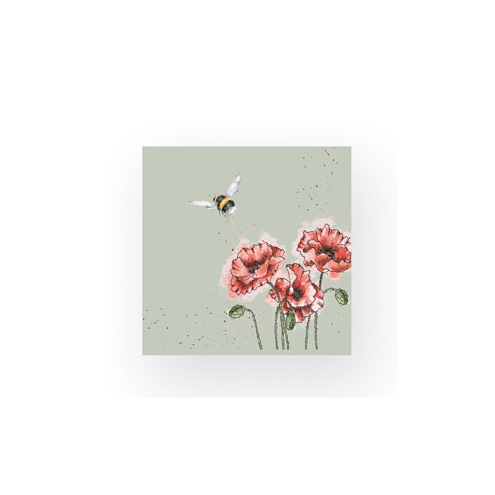 Wrendale Designs Pack Of 20 Lunch Size 'Flight Of The Bumble Bee' Bee Napkins