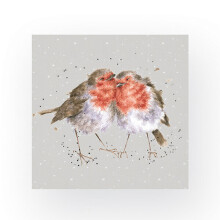 Wrendale Designs Pack of 20 Lunch Size 'Snuggled Together' Robins Napkins