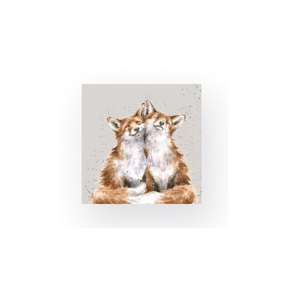 Wrendale Designs Pack Of 20 Cocktail Size 'Contentment' Foxes Napkins