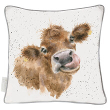 Wrendale Designs The Country Set - Moo Large Feather Filled Cushion - Cow