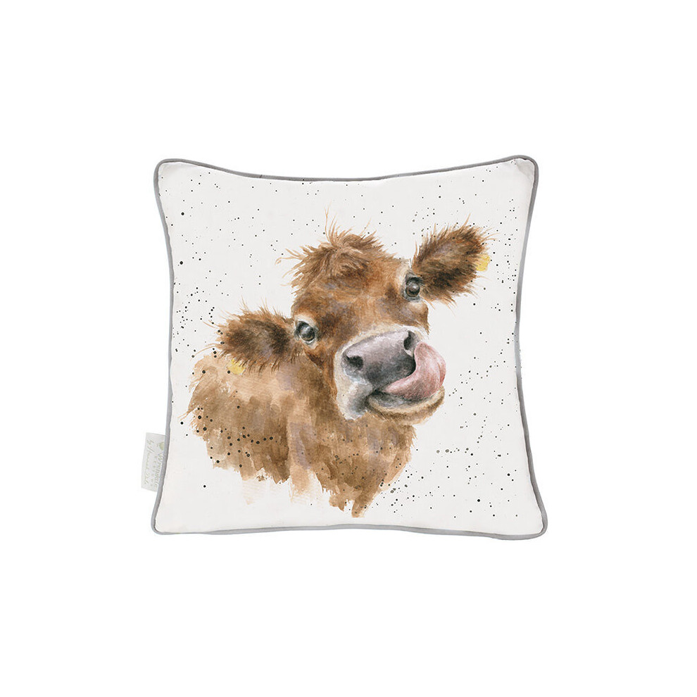 Wrendale Designs The Country Set - Moo Large Feather Filled Cushion - Cow