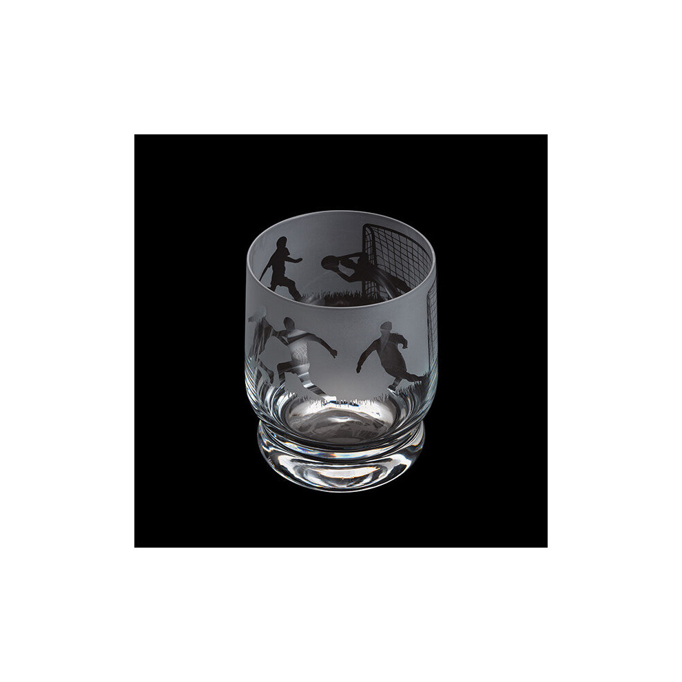 Dartington Aspect Tumbler Football 350Ml - 360-Degree Etched Frieze, Dishwasher Safe, Gift Boxed