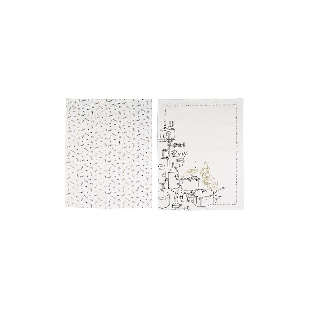 Roald Dahl Charlie And The Chocolate Factory Phizz-Whizzing Set of Two Tea Towels