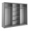 Arthauss (Grey Matt) Arti 2 - 3 Sliding Door Wardrobe 250cm 2