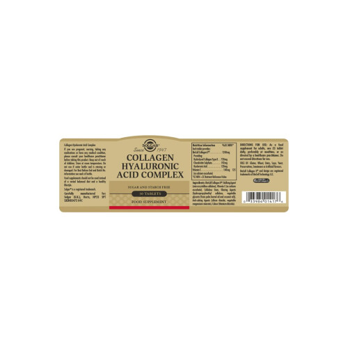 Solgar Solgar Collagen Hyaluronic Acid Complex - 30 Tablets 2