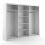 Arthauss (White Matt) Arti 2 - 3 Sliding Door Wardrobe 250cm 4