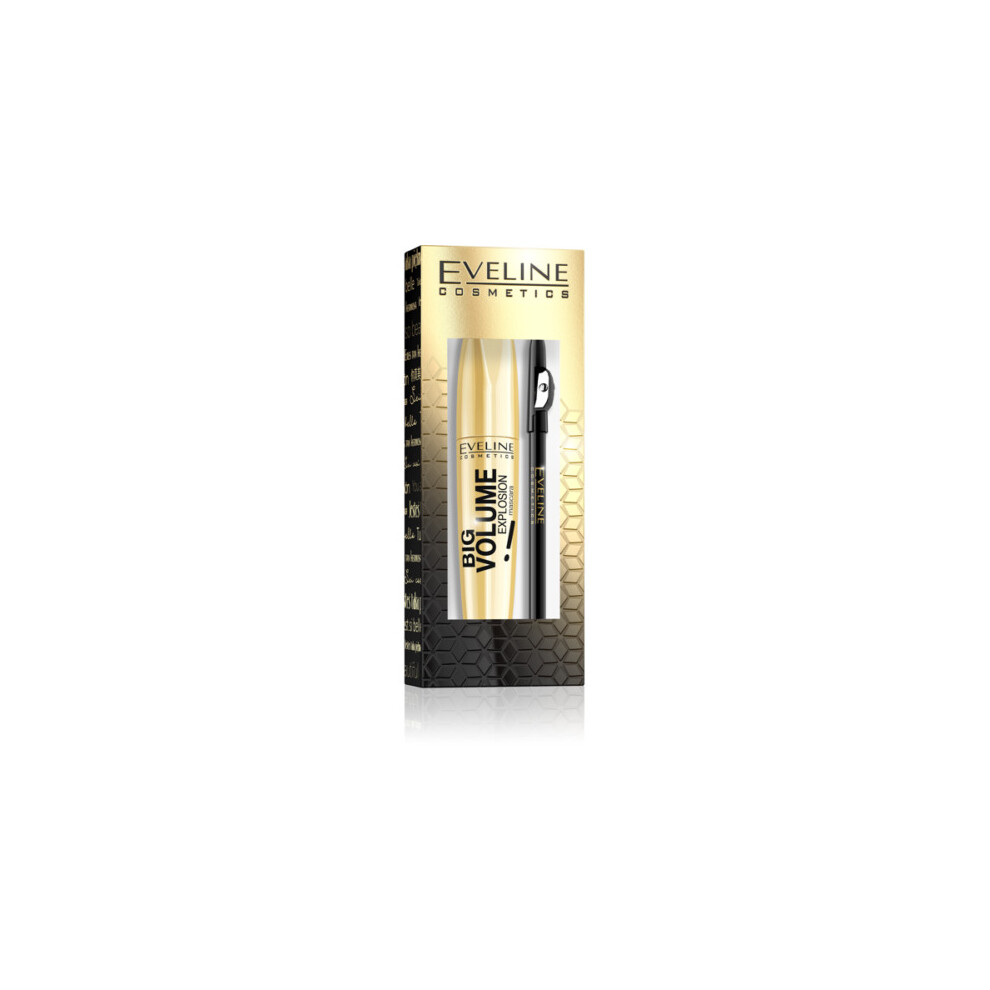 Eveline Gift Set Extension Volume Mascara Thickening Separating Eyeliner Pencil