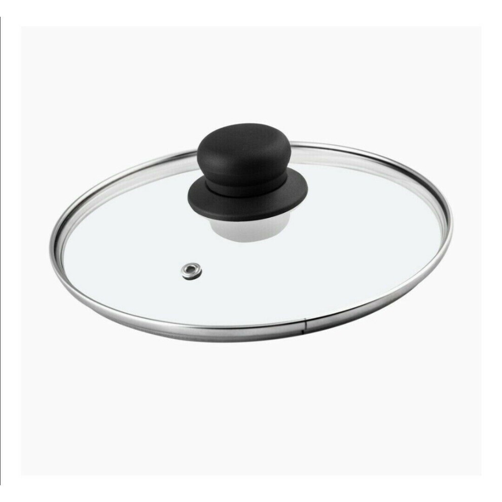 30CM Tempered Glass Saucepan Casserole Frying Pan Glass Lid