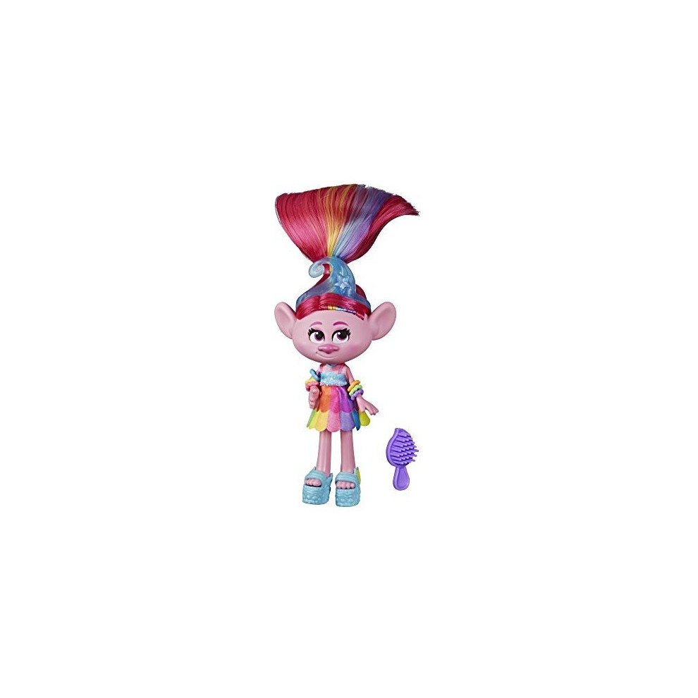 DreamWorks Trolls Glam Poppy Fashion Doll with Dress, Shoes, and More, Inspired by the Movie Trolls World Tour, Toy for Girl 4 Years and Up