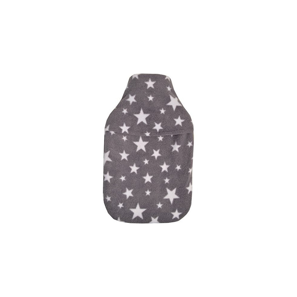 Vagabond-Bags-Ltd Vagabond Bags Ltd Stars Grey 2 Litre Hot Water Bottle And Cover