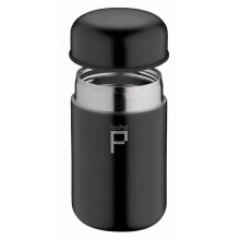 Grunwerg Vacuum Food Pod Flask 0.4 litre Black – Double-Walled, Keeps Food Hot or Cold, On-the-Go