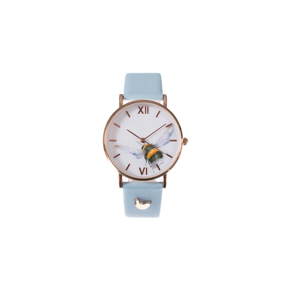 Wrendale Designs Bee Watch - Blue Vegan Leather Strap