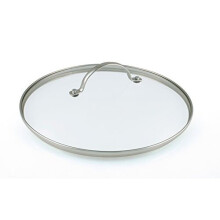 GreenPan Universal Glass Lid with Metal Handle, Stainless Steel Rim - Oven & Dishwasher Safe - Fits 32 cm Pots & Pans, Transparent