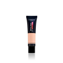 L'Oreal Paris Foundation, Infallible Matte Cover 24hour 110 Rose Vanilla, Sweat-proof, Heat-proof, Transfer-proof and Water-proof, SPF 18, 30 ml