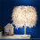 (White ) Feather Table Lamp Elegant Bedside Desk Night Light White Lampshade Table Light 1