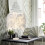 (White ) Feather Table Lamp Elegant Bedside Desk Night Light White Lampshade Table Light 4