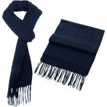 (Navy (1801)) Mens Scarf Warm Winter Soft Striped Neck Shawl Wrap