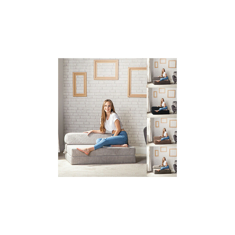 Jumbo Cord Fold Out Z Bed Sofa Seat Single Double Size Folding