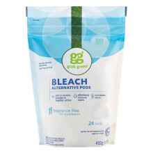 Grab Green, Capsules de Détergent en Poudre Alternative à l'Eau de Javel, Sans Parfum, 24 Charges, 12,6 oz (360 g)