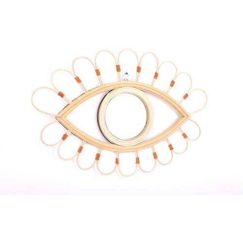 Wall/Wall Hanging Mirror - Kasbah - Rattan Eye Shaped - Mirror