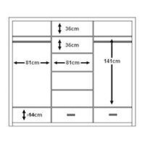 Arthauss (Grey Matt) Arti 1 - 3 Sliding Door Wardrobe 250cm 2
