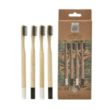 Danielle Creations 4 Eco Natural Bamboo Charcoal Infused Toothbrushes