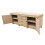 (7ft, Without Back Panel) Wooden Workbench Double Shelf With Drawers and Double Lockable Cupboard Heavy-Duty MDF Top 7