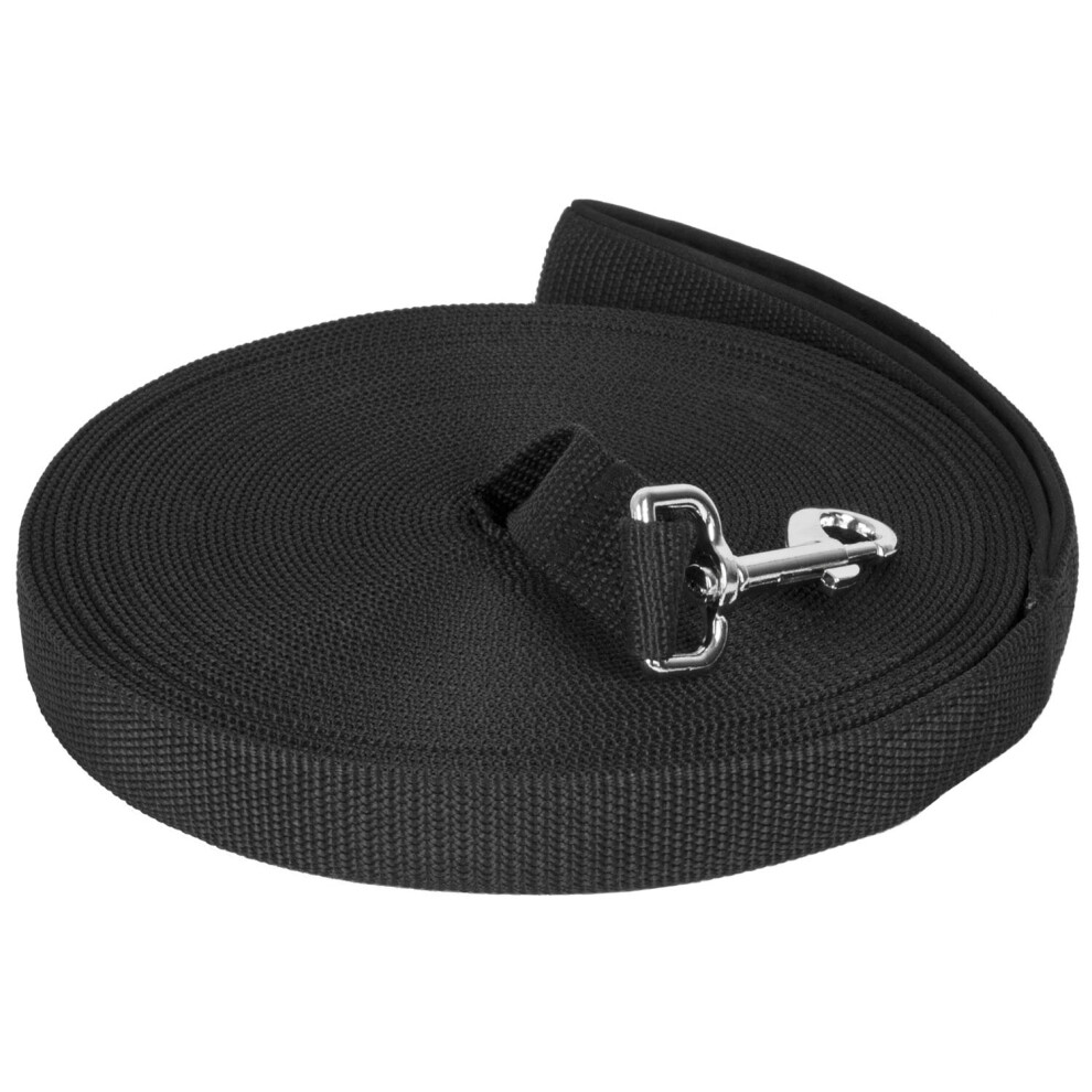 Proudpet (15M) Extra Long Dog Training Lead Strong Recall Leash Puppy Training 5M 10M 15M 20M Black