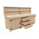 (7ft, Without Back Panel) Wooden Workbench Double Shelf With Drawers and Double Lockable Cupboard Heavy-Duty MDF Top 9