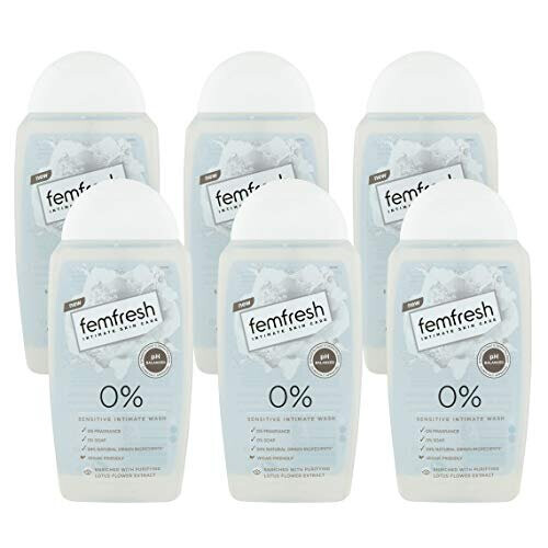 Femfresh 0% Sensitive Intimate Wash - 6 x 250ml Pack