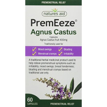 Natures Aid PremEeze Agnus Castus, Relief of Premenstrual Symptoms (PMS), Vegan, 60 Capsules