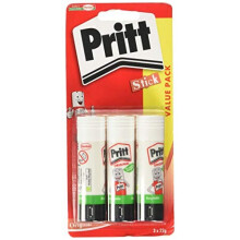 Pritt Glue Stick, Safe & Child-Friendly Craft Glue for Arts & Crafts Activities, Strong-Hold adhesive for School & Office Supplies, 3x22 g Pritt Stic