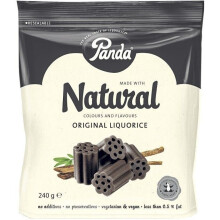 Panda Natural Original Liquorice Cuts (Bag) 240g x12