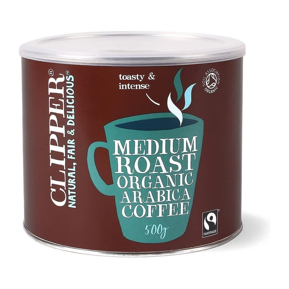 Clipper Org & Ft Instant Freeze Dried Cof Tin 500G X4