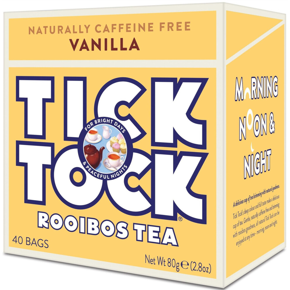 Tick Tock ORG Vanilla Rooibos Tea 80g (40's) x4