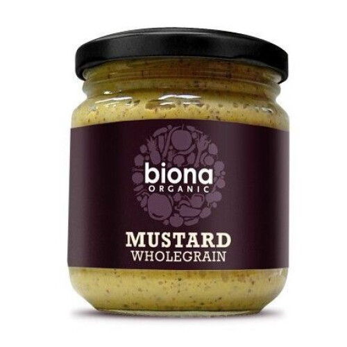 Biona Organic Wholegrain Mustard 200g x6