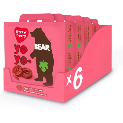 Bear Bear Strawberry Yoyo's Multipack 20g x 5 (6 packs)