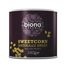 Biona Organic Sweetcorn - No added sugar 340g x6