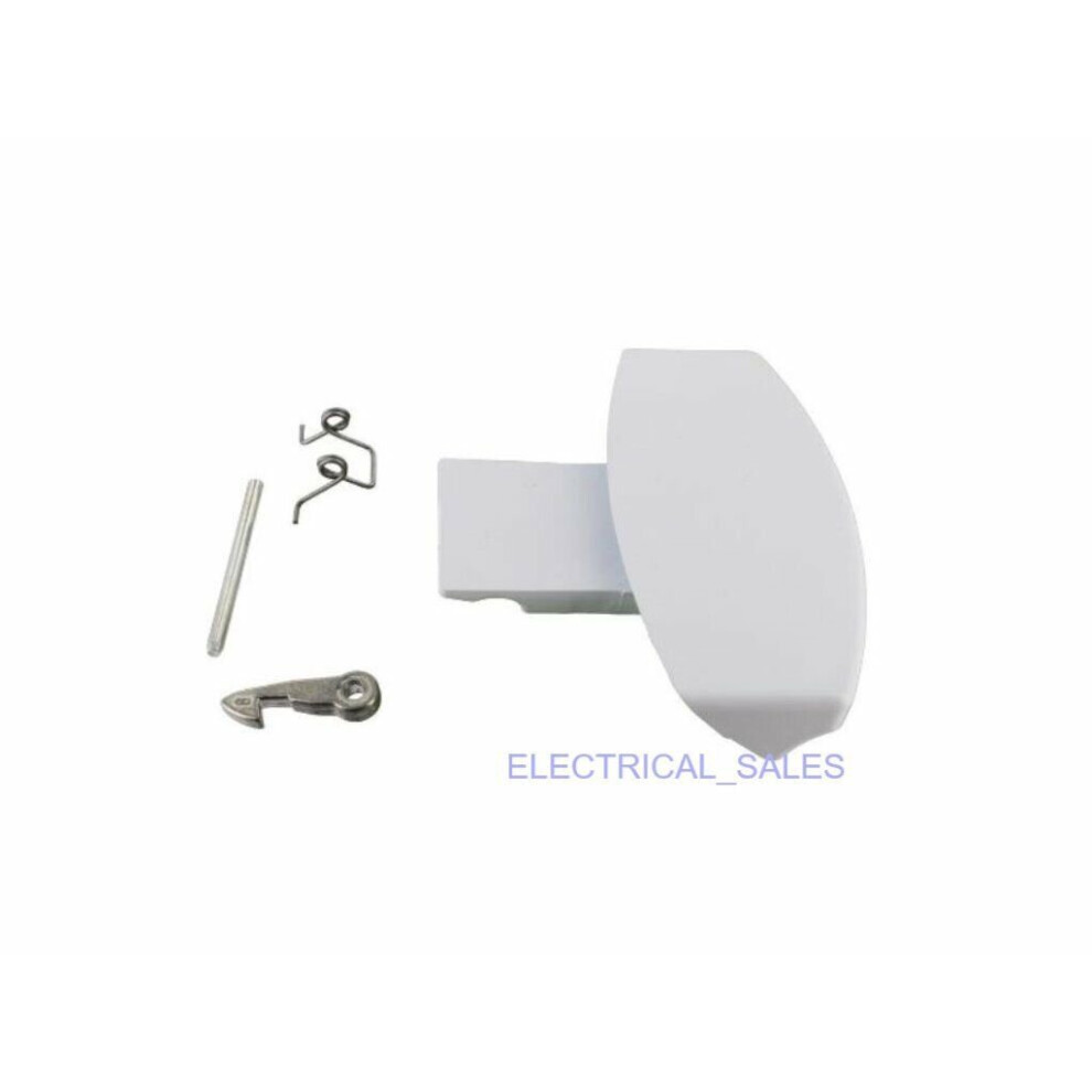 FITS HOTPOINT WASHING MACHINE WHITE DOOR HANDLE GRAB & CATCH KIT C00259035-image-OPC-P69H6FK-NEW