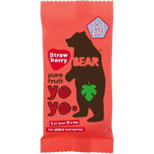 Bear Pure Fruit Strawberry Yoyos 20g x18 – Strawberry Flavored Fruit Snack, 18-pack